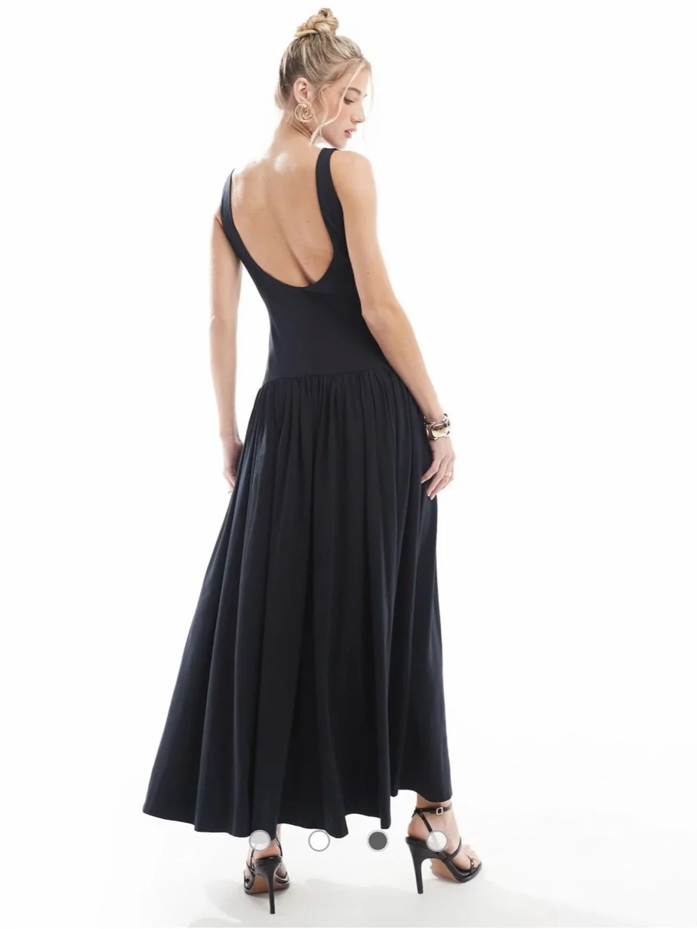 Abercrombie & Fitch Black Drop Waist Maxi Dress